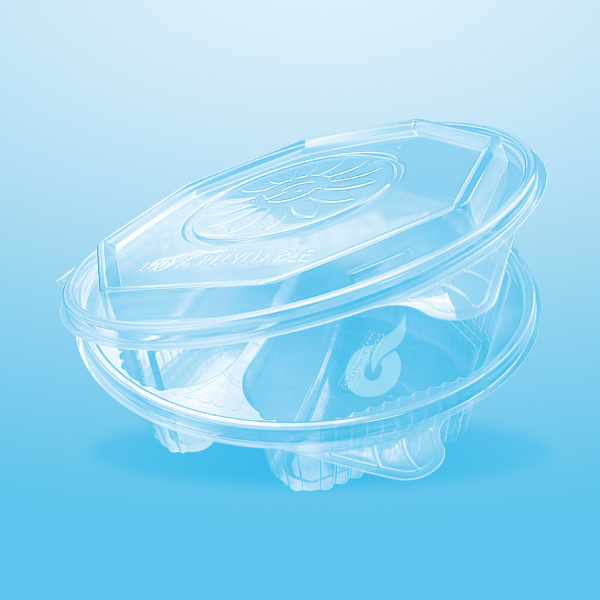 ripboxx MEAL’s, Achteckschale, 2-geteilt, mit abtrennbarem Deckel