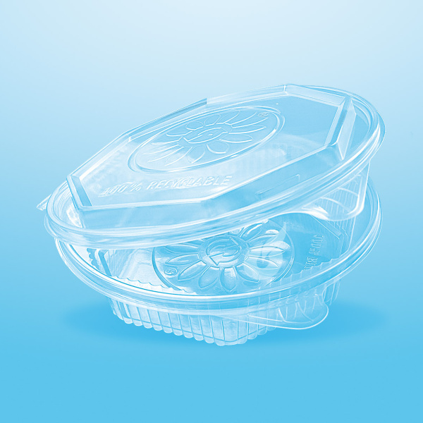 ripboxx MEAL’s, Achteckschale, ungeteilt, mit abtrennbarem Deckel